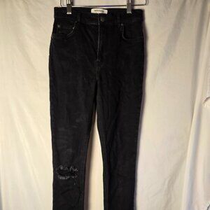 Reformation High Rise Black Destroyed Jeans